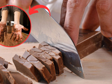 Segredo revelado: aprendi com a minha mãe como picar o chocolate sem que ele derreta nas minhas mãos