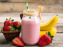 Smoothie de morango e banana - vitamínico