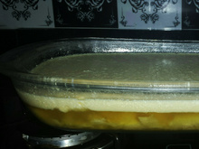 Gelatina de abacaxi com creme de leite