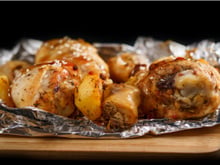 Frango com batatas ao forno
