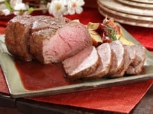 Rosbife com molho de uva
