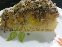 Cuca de banana com chocolate