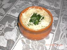 Caldo de batata e mandioquinha