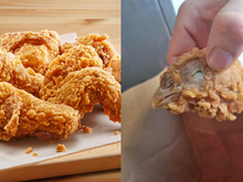 Uma surpresa nada agradável: cliente pede frango frito em fast food e recebe cabeça de galinha pelo delivery
