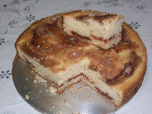 Bolo de banana e goiabada