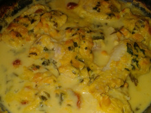 Peixe ao creme de milho