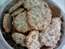 Bolachinhas de limão e aveia
