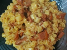 Macarrão com arroz na panela de pressão (marroz)