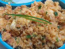 Farofa de ovo com banana da Etiene