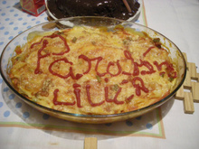 Lasanha com creme de leite