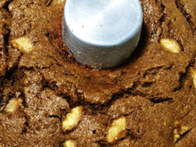 Bolo de banana com aveia, farinha de trigo integral e açúcar mascavo