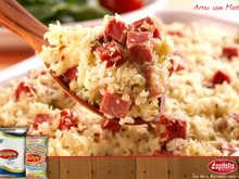 Arroz com mortadela