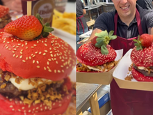 Hambúrguer de morango? Lanche curioso é perfeito para quem gosta de comida agridoce; já anota a receita para fazer em casa