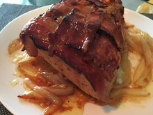 Picanha suína com mostarda e mel