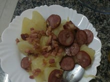 Aipim com calabresa ao forno