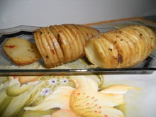 Batatas assadas e temperadas