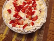 Merengue fácil de morango