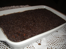 Pavê de chocolate e creme branco