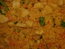 Farofa de peito de frango