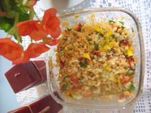Salada de soja e quinoa