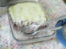 Escondidinho de cará com costela bovina