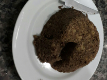 Bolo de caneca de banana e cacau