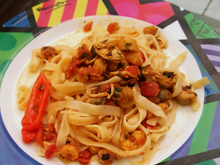 Macarrão com frutos do mar