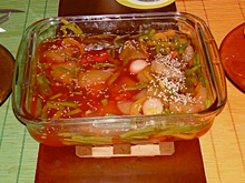 Linguado com abacaxi agridoce