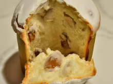 Panetone recheado com sorvete