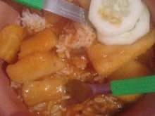 Carne cozida na panela de pressão com aipim