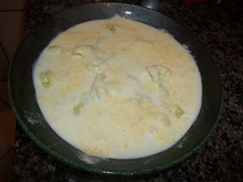 Couve-flor com molho branco e bacon