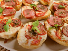 Batata recheada sabor pizza