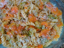 Macarrão com abobrinha e cenoura