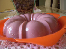 Sorvete de desenformar com calda