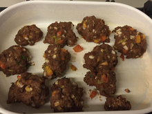 Bolinho assado de carne moída