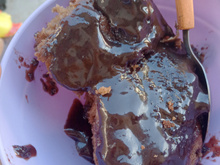 Bolo de café e chocolate
