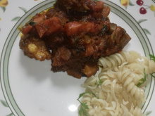 Carne com abobrinha.