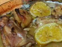 Frango com suco de laranja