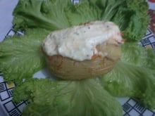 Batata recheada de micro-ondas