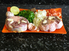 Ossobuco com mostarda e pirão