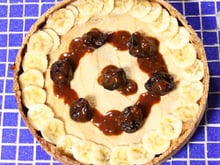 Torta de banana com ameixa e tofú sem açúcar