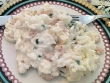 Risoto de camarão com palmito