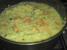 Risoto de camarão com alho poró (fácil)