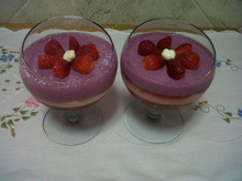 Gelatina com creme de coco