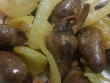 Coração de frango frito