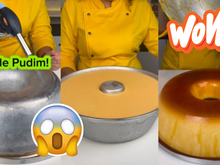8kg de pudim: rainha do pudim humilha confeiteiros com doce gigante perfeito. Veja como ela desenformou (vídeo) e a receita!