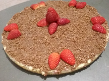 Torta de chocolate com morango