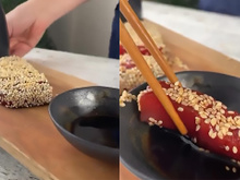 Nem pepino, nem cogumelo: sashimi vegano feito com uma fruta inusitada é tão gostoso que você nem vai acreditar que não é salmão!