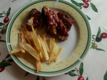 Costelinha com molho barbecue