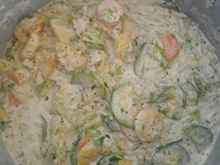 Legumes ao creme de leite